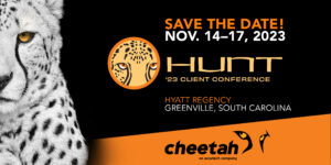 Graphic image promoting The Hunt conference